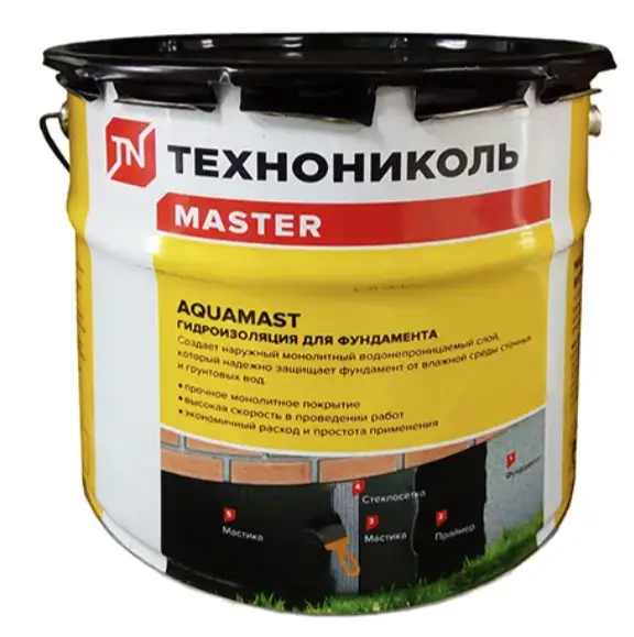 Мастика битумная AquaMast 3 кг (гидроизоляция для фундамента )